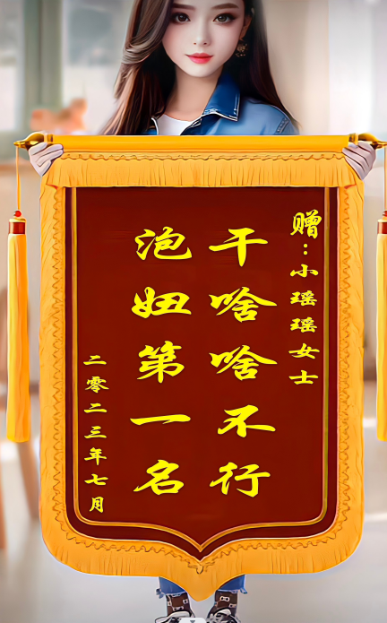 泡妞第一名恶搞锦旗素材