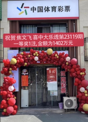 体彩一等奖横幅